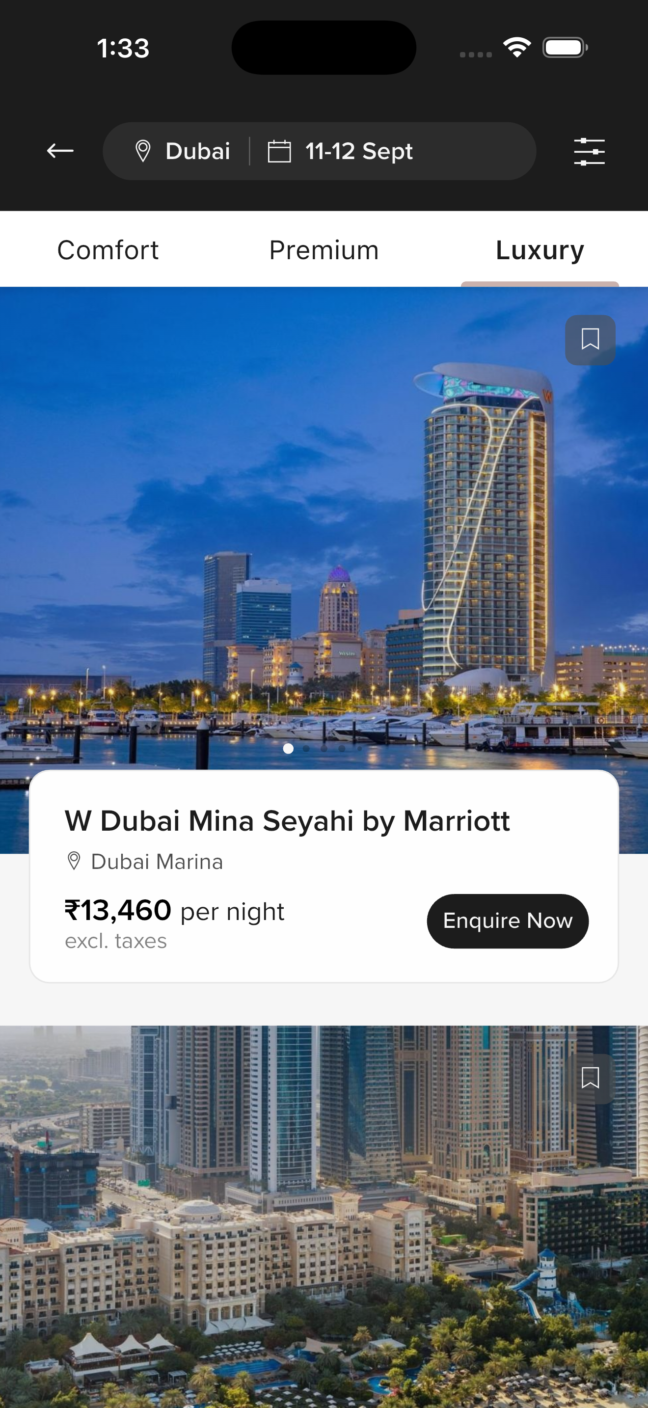 Hotel results